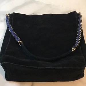 Zara faux suede slouchy shoulder hobo bag